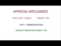 Constraint Satisfaction Problem - Artificial Intelligence