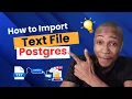 How to import Data from Text File into Postgres Database