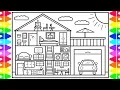 How to Draw a House Step by Step House Drawing Design House Coloring Pages for Kids