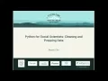 Renee Chu - Python for Social Scientists Cleaning and Prepping Data