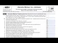 IRS Form 6251 walkthrough Alternative Minimum Tax For Individuals