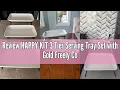 Review HAPPY KIT 3 Tier Serving Tray Set with Gold Freely Combinable Rack 12 Inch Tiered Tray Stand