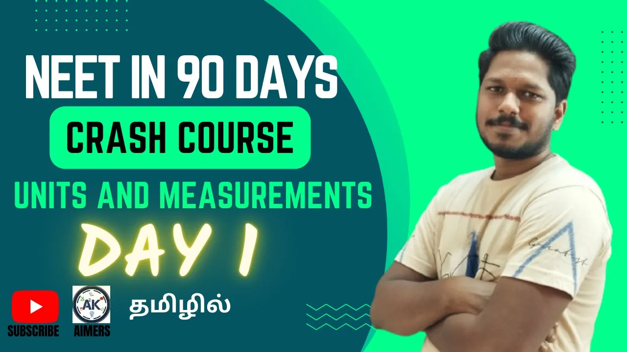 NEET DAY 01 , Units and Dimensions NEET in 90 days crash course in tamil with tips and tricks