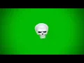 Skull face green screen template skull template