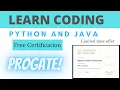 Progate Coding Platform Learn PYTHON and JAVA for FREE Certification Course PROGATE