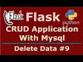 9 Python Flask CRUD Application Deleting Data
