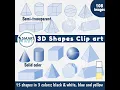 3D shapes Clip art set