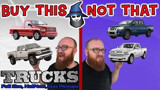 The CAR WIZARD shares the top Full size ton Gas TRUCKS TO Buy NOT to Buy