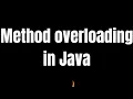 Method Overloading in Java part - 3 Java Basics 59 Java in Telugu