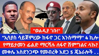 ከፍተኛ የመከላከያ አዛዥ ፋኖን አስቁሙልን አሉ ሜጄር ጄኔራል ተስፋዬ ወልዲያ ተላኩ ለ5 ጄኔራሎች ተወሰነ የተባለው አፋጠጠ መቀሌ ከባድ የመብረቅ አደጋ 