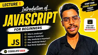 Introduction to JavaScript Lecture 1 Complete Beginner Guide CodeLife100x