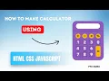 How to Make a Calculator using HTML CSS Javascript in Kannada Learn Frontend in Kannada