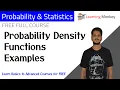 Probability Density Functions Examples Lesson 63 Probability Statistics Learning Monkey