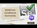2024 Part 10 Selenium WebDriver Conditional Commands