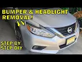 2016-2018 Nissan Altima Front Bumper Headlight Removal
