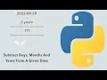 Python for Beginners Subtract Days Months And Years From A Given Date Using Python