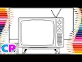 Retro TV with a Black and White Picture from the Olden
