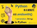 str endswith suffix start end - Check if Python Strings End with a Suffix