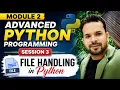 Class 12 IT-ITes Module 2 Session 3 File Handling in Python