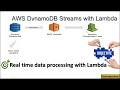 AWS DynamoDB Streams Lambda Real time data processing using DynamodDB Streams Lambda Demo