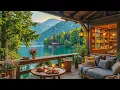 Download Lagu Smooth Morning Jazz - Cozy Porch Cafe Ambience in Lakeside to Enjoy the Gentle Summer