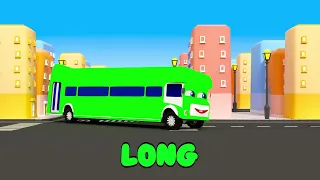 Wheels on the Bus 🚌 | Big vs Small, Long vs Short & Tall vs Tiny | Pilli Go Nursery Rhymes
