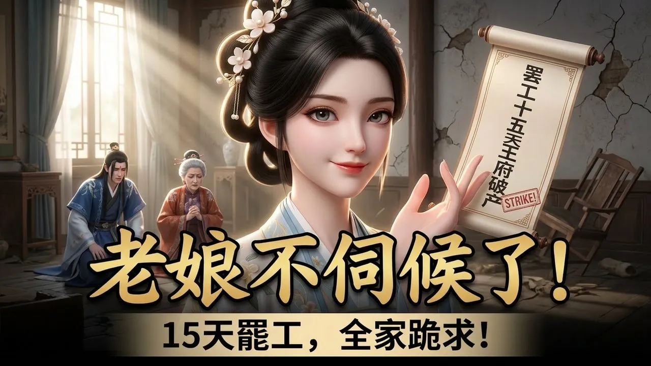 說我敗家?老娘不伺候了!罷工15天王府破產,前夫全家跪求我別走
