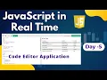 how to create code editor html editor application JavaScript projects for beginners
