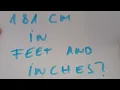 181 cm in feet and inches