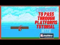 Crouching And Passing Through Platforms
