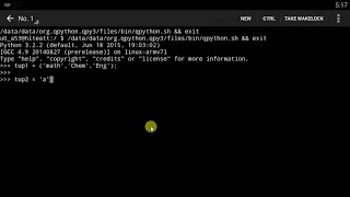 Qpython tutorial - 15 Tuples