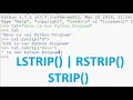 How to use dot strip method in Python