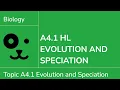 A4 1 HL Evolution and Speciation IB Biology HL