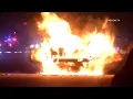 Car Catches Fire on San Bernardino Freeway