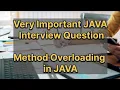 Important Java interview question Method Overloading