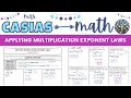 Applying Multiplication Exponent Laws Product Power Rule Algebra 1 Lesson