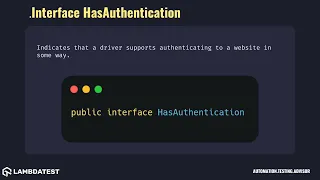 org openqa selenium Interface HasAuthentication with example