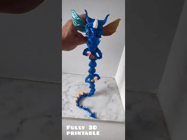 Mythologic Taurus Dragon – Print‑in‑Place Articulated Model - 3D Printable Fantasy Sculpture video thumbnail