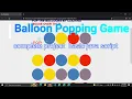 balloon popping game simple js project very easy new project idea for beginners html css