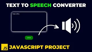 Text To Speech Converter using Javascript JS Tutorial Javascript Project