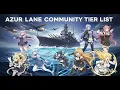 Azur Lane Community Tier List of best ships ranked