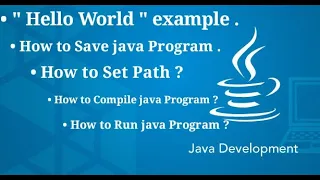 Java Hello World Program With notepad and cmd