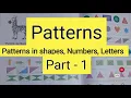 Maths Patterns Patterns in Shapes Numbers Letters part 1