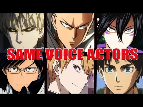 One Punch Man All Characters Japanese Dub Voice Actors Seiyuu Same Anime Characters