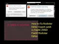 How to Fix Rockstar Editor Export carsh in FiveM FIXED FiveM Rockstar Editor