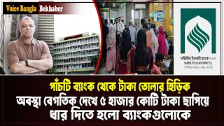 পাঁচটি ব্যাংক থেকে টাকা তোলার হিড়িক I Mostofa Feroz I Voice Bangla