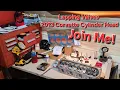Lapping valves in this 2013 LS3 Corvette cylinder head live with Automotive Mayhem 821 823 L92 cast