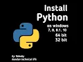 How to install Python on windows 7 8 8 1 10 64bit by Telesky