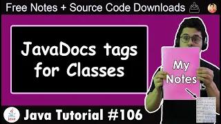 Javadocs Tags for Documenting Classes