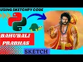 Bahubali Prabhas Using Python Sketchpy code Python Programming Hub